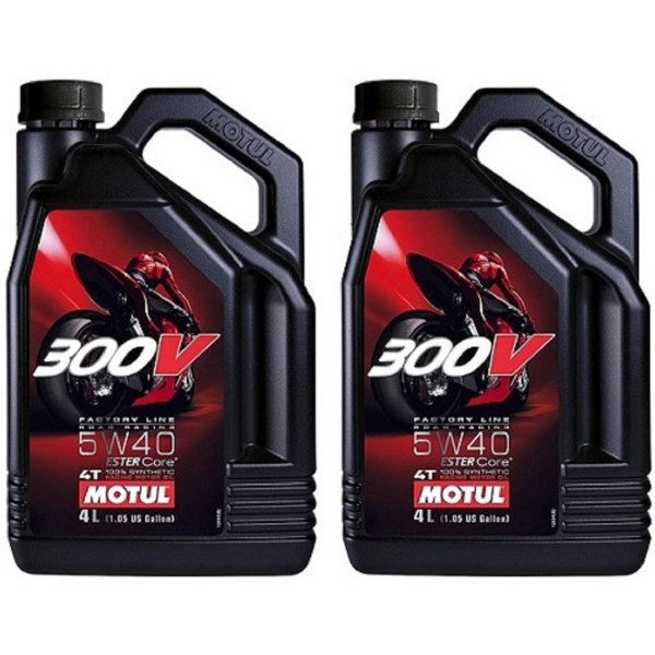 Set 2 Buc Ulei Motor Motul 300V Factory Line Road Racng 4T 5W-40 4L 104115